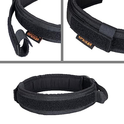 EXCELLENT ELITE SPANKER Tactical Nylon Dog Collar Military Metal Buckle - color: Black, size: M-(14''-18")