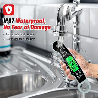 Meat Thermometer Digital, Instant Read Digital Meat Thermometer - color: Grey