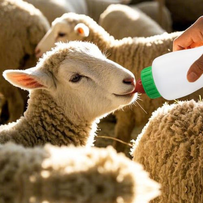 2Pcs Feeding White Lamb Baby Bottle 600ml Goat Bottles