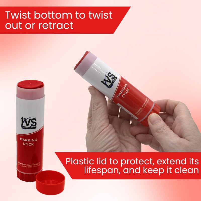 Twist Livestock Marking Sticks – 4 Pack | Red | Livestock - color: Red