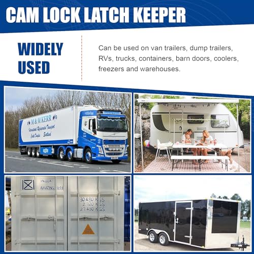 Fuoequl Trailer Hasp Bolt Kit for Trailer Cam Action Hasp - style: Cargo Trailer Door hasp