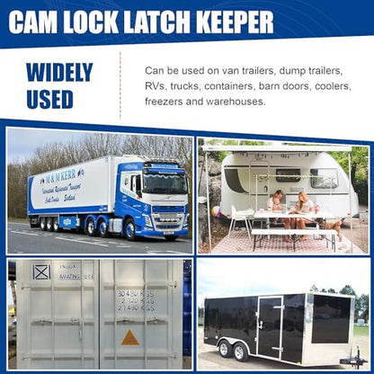 Fuoequl Trailer Hasp Bolt Kit for Trailer Cam Action Hasp - style: Cargo Trailer Door hasp
