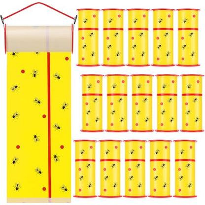 15 Rolls Sticky Fly Trap 30 ft Each, Fluorescent Yellow - color: Fluorescent Yellow