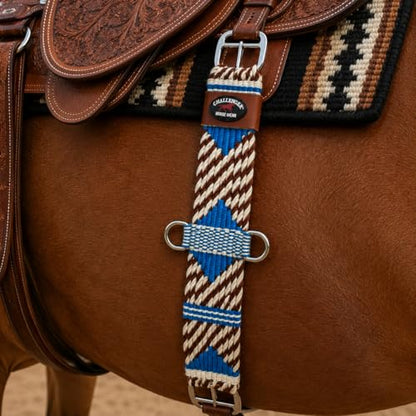 CHALLENGER Horse Horse Western 21 Strand Double Weave Two-Tone Mohair Roper Cinch 97RT15 - size: 28"
