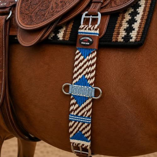 CHALLENGER Horse Horse Western 21 Strand Double Weave Two-Tone Mohair Roper Cinch 97RT15 - size: 36"