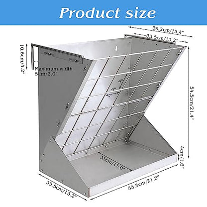 Heavy-Duty Hay Feeder,Combo Goat Horse Feeder for Hay and Grain,Galvanized Metal Wall Mounted Livestock Feeder with Adjustable Distance ﻿for Deer,Seep,Pony and Miniature Horses