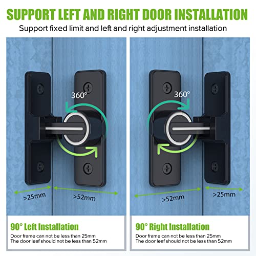 Barn Door Lock Hardware, 90 Degree Flip Latch Privacy Lock, Luminous-2PCS | Heavy Duty Zinc Alloy Sliding Barn Door Latch for Bathroom, Bedroom, Closet, Garage, Shed and Gate - color: Luminous-2PCS