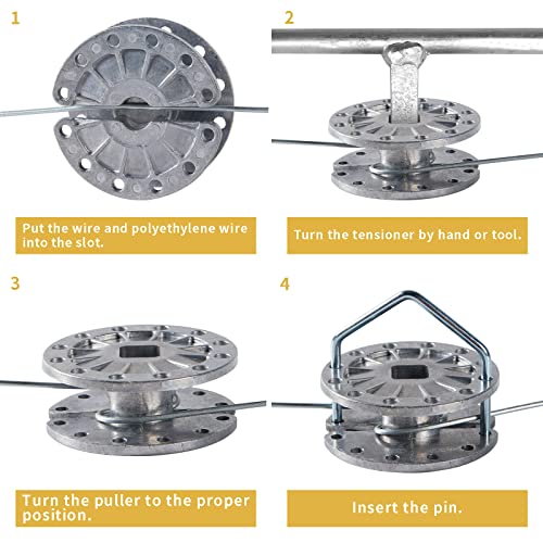 10Pcs Rapid Inline Wire Tensioner Strainer, Fence Tightener