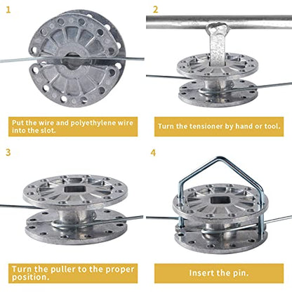 10Pcs Rapid Inline Wire Tensioner Strainer, Fence Tightener