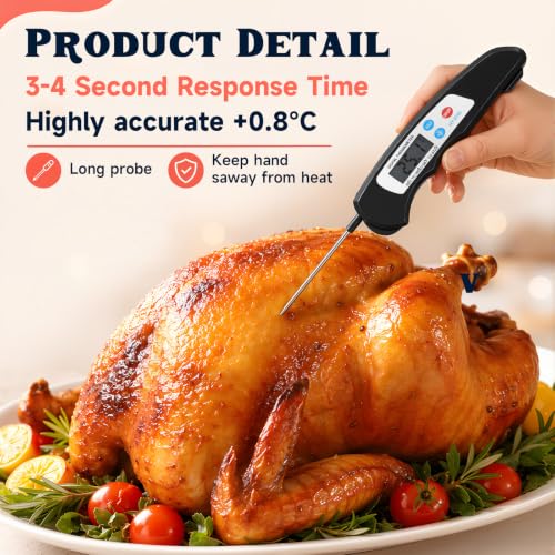 Konohan 20 Pcs Digital Meat Thermometer for Cooking Instant Read Waterproof