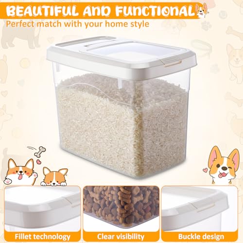 2 Pack 20 Lbs Airtight Dog Food Storage Container with Scoops - size: 20 Lbs