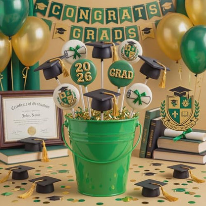 Sadnyy 12 Pack 4.5 X 5 inch Green Metal Buckets - color: Green, size: 4.5 x 5 in