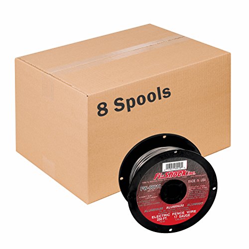 Fi-Shock FW-00018D 17 Gauge Aluminum Wire for Electric Fencing, 250 ft - 8 Pack