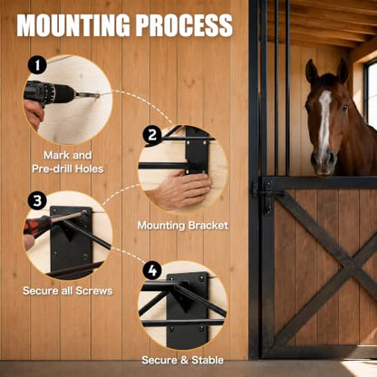 2 PCS Saddle Racks and 2 PCS Horse Whip Crop Holder Rack Wall Mounted for English Western Saddles Horses Blanket Whip,Horse Tack Storage Set for Horse tack Storage,tack Room,Stable,barn,Garage