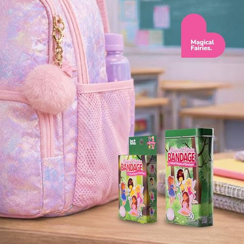 BioSwiss Bandages, Magical Fairies Shaped Self Adhesive Bandage Set, Latex Free, Sterile Wound Care, 24 Count - color: Fairies, size: 24-Count Box