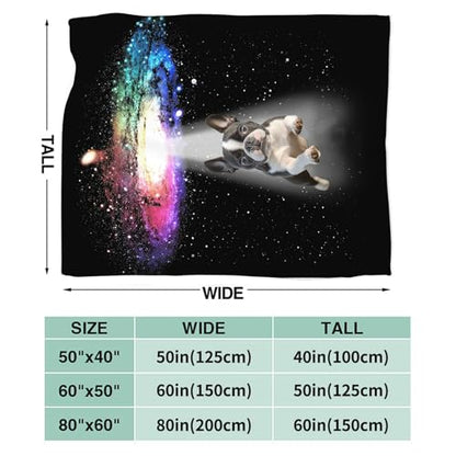 Dynova Boston Terrier Blanket Dog Lovers Gifts Cozy Plush Galaxy Funny Bulldog Throw Blankets Fuzzy Flannel Fleece for Girls Boys Women Men 50"X40" - color: Boston Terrier, size: 50"x40"
