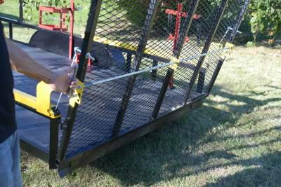 Jungle Jim’s Rapid Latch Trailer Gate Locking System – Easy One-Side Open and Close, Secure with One Padlock, Compatible with Gorilla Lift and EZ Gate, Max Width 6'9"