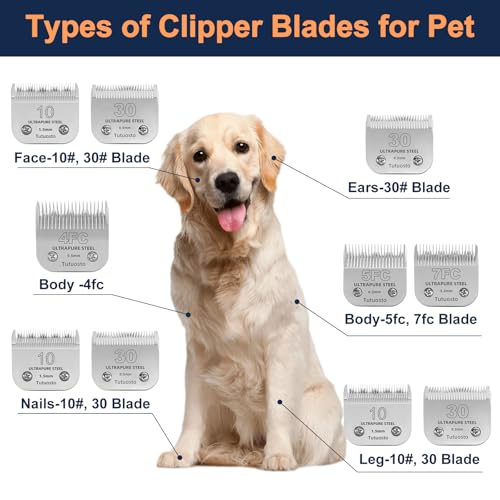 30 Clipper Blade Compatible with Andis,Wahl and Oster Dog Clippers - color: 30# 1PACK
