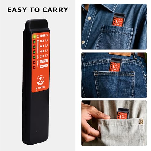 Wireless Electric Fence Voltage Tester, Electric Fence Tester, Quickly Check Tester, Max 10KV, Portable Fault Finder, No Need for a grounding Rod