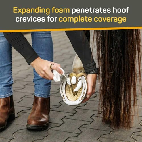 Silver Honey Rapid Hoof Care Equine Expanding Thrush Foam, 200 mL / 6.76 oz | Manuka Honey, MicroSilver BG, Fast-Acting, Deep Crevices, Sulcus, Frog, Mess-Free Precise Straw Application, No Staining