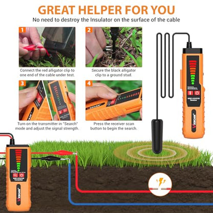 Underground Wire Locator, for Pet Fence & Cable Detection Irrigation Wires