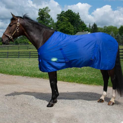 Country Pride Solid Color Cotton Poly Summer Stable Sheet (82, Blue) - color: Blue, size: 82