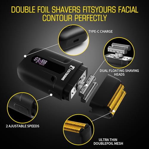 BESTBOMG® Hair Clippers for Men, Clipper, Trimmer & Shaver Set, BS-808A - color: Black