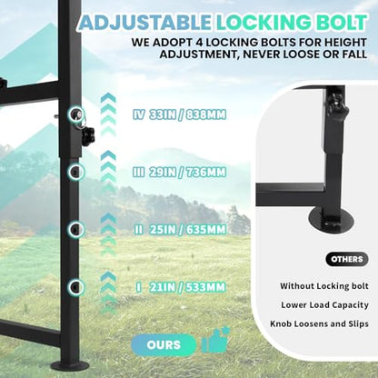 RQR 500 Lbs Goat Milking and Shearing Stand, Sturdy Sheep Stand with Chain Halter, 47"x23", Adjustable Height Livestock Stand, Easy to Clean, Fits Goats, Sheep & Livestock