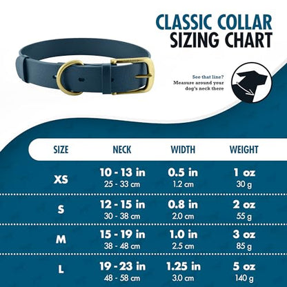 Tuff Pupper Heavy Duty Waterproof Dog Collar for Small, Medium & Large Dogs - color: Midnight Blue