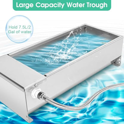 Automatic Livestock Water Trough, 7.5L Goat Water Trough Large Capacity Self Filling Animal Drinking Water with Valve Kit for Dog Horse Pig Cow