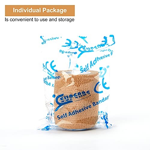 Cohesive Tape, Self Adherent Wrap Self Adhesive Bandage 2 Inches