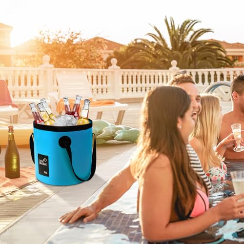6 Pcs 5 Gallon Collapsible Bucket with Handle, Foldable Bucket