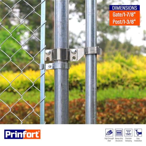 Heavy Duty Stainless Steel 1-7/8" x 1-3/8" Chain Link Fence Gate Fork Latch with Hole for Padlock（Fit 1 7/8" Gate Frame） 1Pack - size: 1-7/8''x1-3/8''-1P