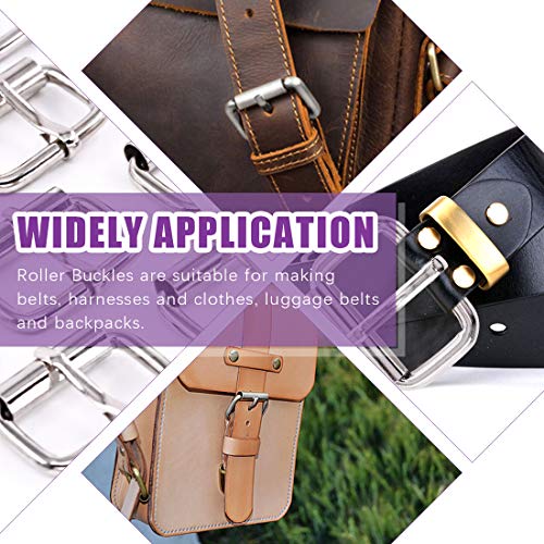 Swpeet 60Pcs 1 Inch / 25mm Heavy Duty Metal Ring Buckle Webbing Belts - color: Sliver, style: Metal Roller Buckles