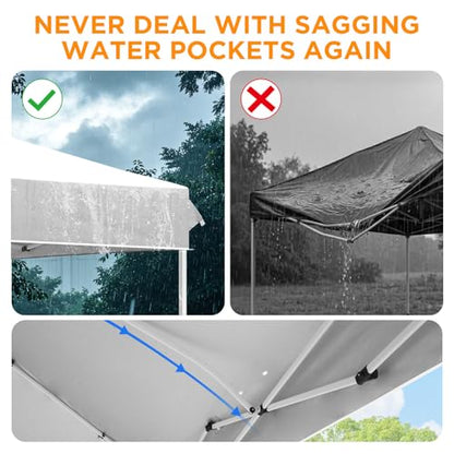 EAGLE PEAK 12x12 Pop Up Canopy Tent Easy Up Canopy Outdoor, White - color: White, size: 12x12