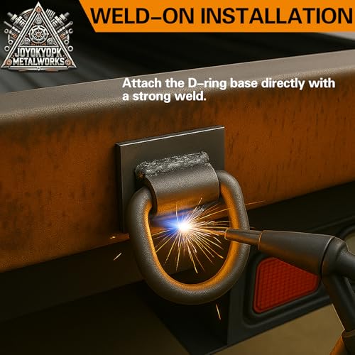 4 Pack Heavy Duty Weld On D-Ring for Trailer 1 Inch 47000 LBS.