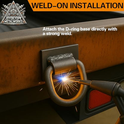 4 Pack Heavy Duty Weld On D-Ring for Trailer 1 Inch 47000 LBS.