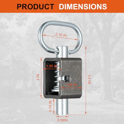 CZC AUTO Spring Latch Lock, Weld-On Spring Latch Assembly, Universal Fit for Utility Trailer Gate, Pack of 2