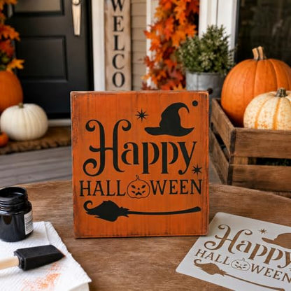 25 Halloween Face Stencils for Pumpkin Masks, Treat Bags, and Party Crafts - color: Halloween