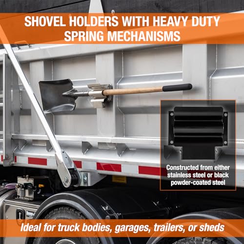 Buyers Products SH675 Black Steel Hand Tool Rack Holder for Trailers