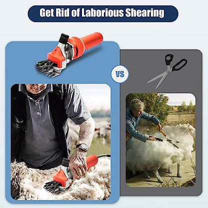Sheep Shears, 1200W Professional Electric Sheep Clippers, Electric Goat Shears, Heavy Duty Electric Clippers for Sheep Alpacas Llamas and Large Thick Coat Animals Grooming