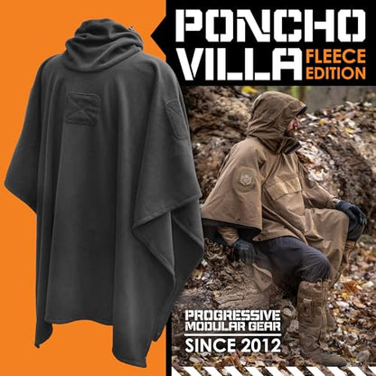 HAZARD 4 Fleece Poncho, Ultra-Plush Wearable Blanket for Home, Camp, Vehicle & Outdoor Use, Cold-Weather Insulation, PonchoVilla Layering System Compatible
