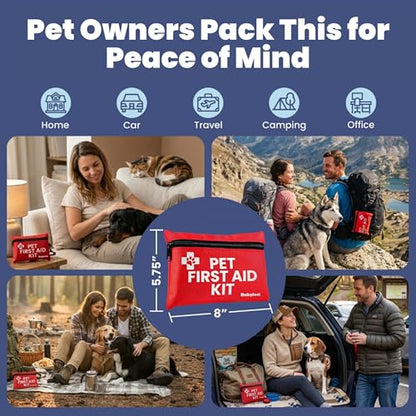 Dog First Aid Kit - Vet-Approved Emergency Kit for Dogs & Cats - Travel - size: Travel Kit