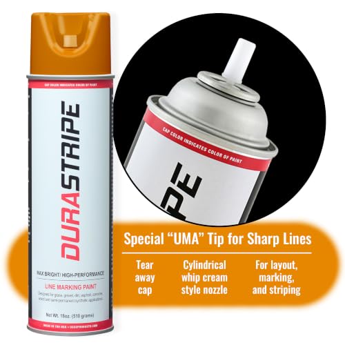 Inverted Utility Marking Spray Paint 18oz (Orange) - color: Orange
