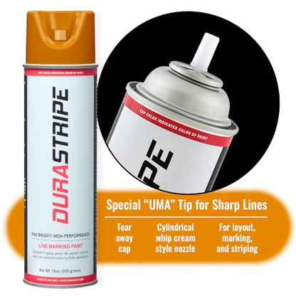 Inverted Utility Marking Spray Paint 18oz (Orange) - color: Orange