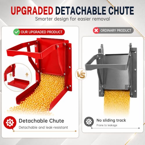 9x9 Inch Sliding Grain Gate with Detachable Chute, Heavy Duty Leak Proof Slide Gate Kit for IBC Tote, Grain Bin, Hopper & Farm Feed Storage Applications