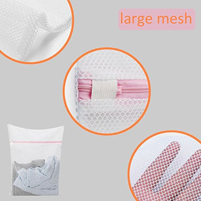 Pack of 5 Mesh Laundry Washing Bags-5 Large for Laundry,Blouse, Hosiery, Stocking, Underwear, Bra and Lingerie, Travel Laundry Bag FBA - size: Large (19.6*15.7 in)