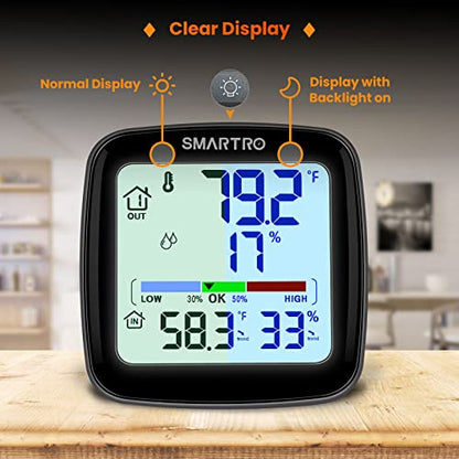SMARTRO SC92 Professional Digital Wireless Indoor Outdoor Thermometer