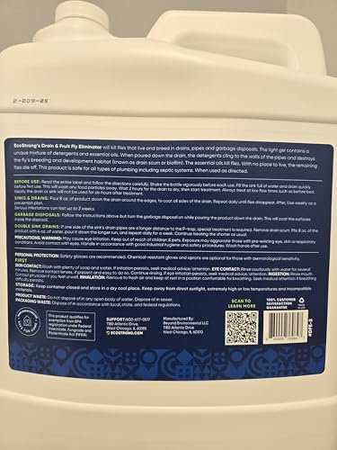Fruit Fly Drain Treatment | Drain Fly Eliminator | Eliminates Gnats, Sewer Flies and More - Works in All Drains - 256 Fl Oz - size: 256