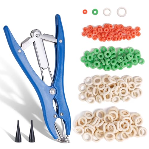 Livestock Castration Bander with 4 Sizes of Castrator Rings
